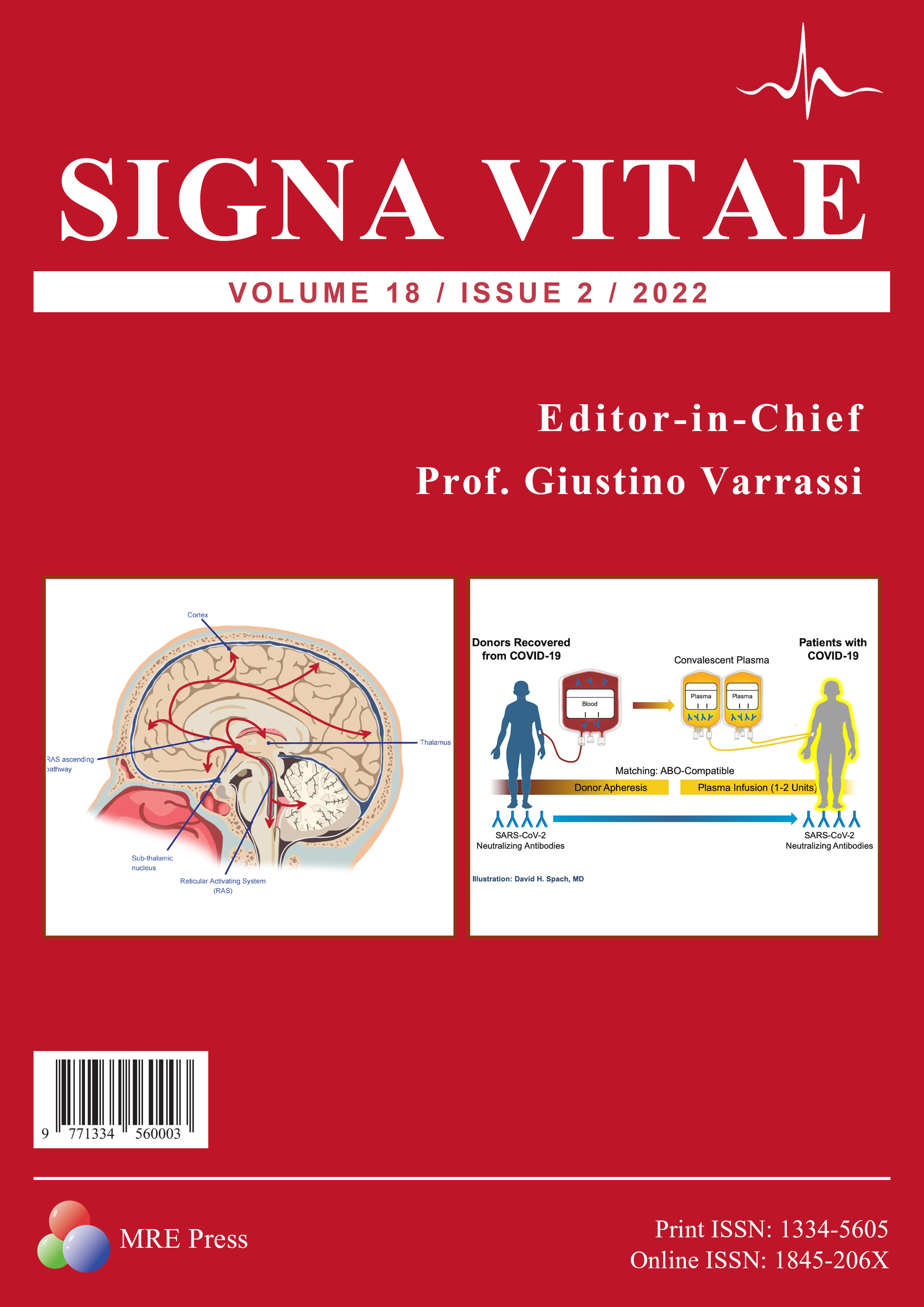 Signa Vitae-Journal of Anesthesiology, Intensive Care Journal 